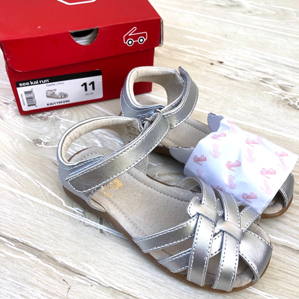 New See Kai Run Camila Silver Sandals